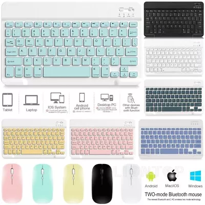 Bluetooth Wireless Keyboard & Mouse For Samsung Galaxy Tab A8 A7 S8 S7 S6 S5e S4 • $33.95