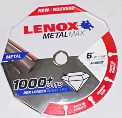 Lenox MetalMax 6  Diamond Grit Blade Type 1 Cutting Wheel • $16.50