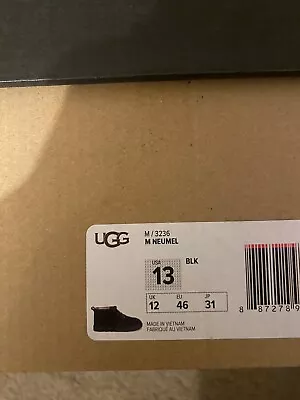 UGG Australia Neumel Chukka Boot For Men Size 13 - Black • $80