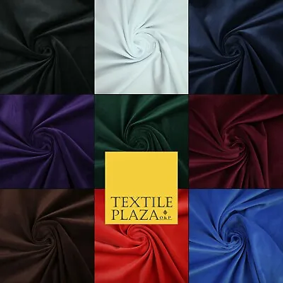 16 COLOURS- Plain 100% COTTON VELVET Fabric Non Stretch Material Dress Craft 45  • £1.50