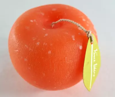 Vance Kitira Apple Candle Orange Unlit 3  Decorative Centerpiece Fruit Spotting • $5.50