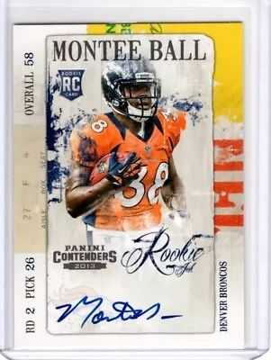 MONTEE BALL 2013 Contenders Rookie Ink On-card AUTO / AUTOGRAPH No. 29 • $5.99