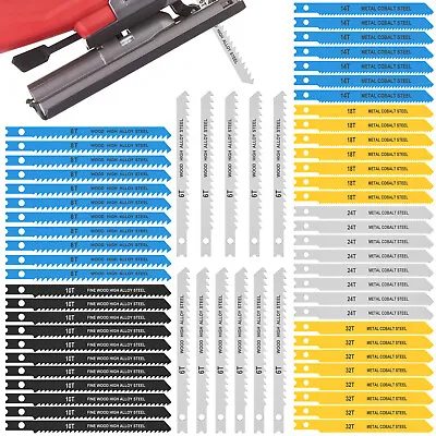 63Pcs Jig Saw Blade Set For Metal Wood Jigsaw Blades U-Shank Tool Woodworking◰ • $24.03