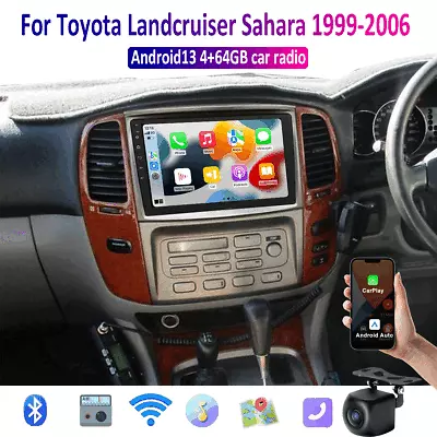 10'' Wireless Carplay Android Auto Head Unit For Toyota Landcruiser Sahara 99-06 • $274.99