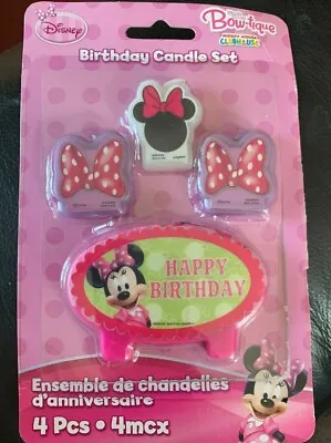 Disney Minnie Mouse Happy Birthday Party Candles Cake Topper 4 Pcs  • $7.99