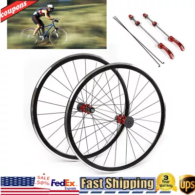 Wheels Road Bicycle Front & Rear Bike Wheelset Set 7-11 Speed C/V Brake 700C USA • $111.15