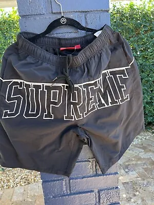 Supreme Print Swim Drawstring Shorts Black • $250