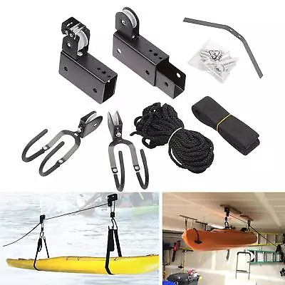 Bike Lift Pulley System Garage Ceiling Storage Overhead Mounted Kayak Hoist • $85.65