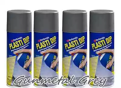 Performix Plasti Dip Gunmetal Gray 4 Pack Rubber Coating Spray 11oz Aerosol Cans • $49.75