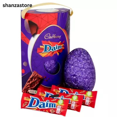 Daim Chocolate Easter Egg In A Gift Box Large Dairy Milk Egg + 3 Bars Of Daim • £12.99