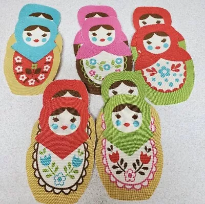 Russian Nesting Doll Bubushka Fabric Applique Bundle Of 10 2 Of Ea Design • $12.60