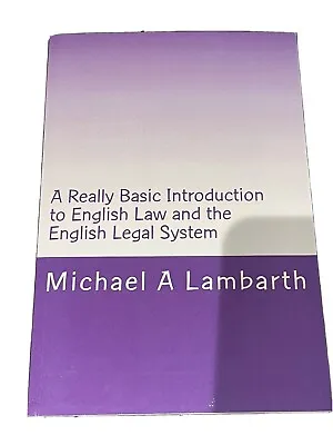 £7 • Buy A Really Basic Introduction To English Law And The English Legal System Really