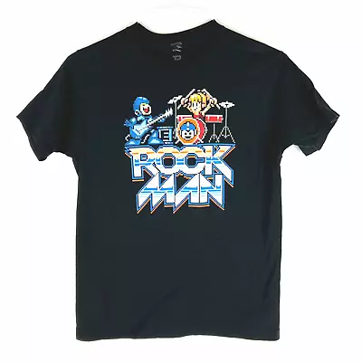 Mega Man T Shirt Retro Video Game Rock Man Mega Man Band Capcom Tultex Adult M • $17.95