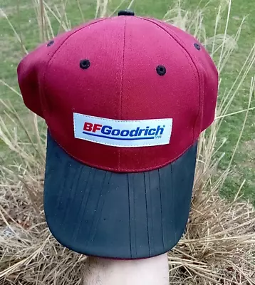 Mint Vintage BF Goodrich Racing Cap Tires Snapback Hat - (Brim Is Real Rubber) • $14.95