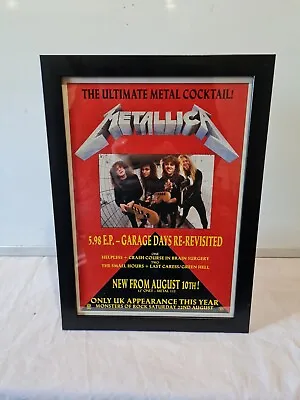 Metallica Garage Days  Album 1984 FRAMED ADVERT MUSIC POSTER A4 8X12  • £14.67