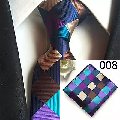 £4.99 • Buy Paisley Floral Men Wide Tie & Pocket Square Set Hanky Wedding Party Handkerchief