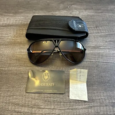 Vintage Maserati Sunglasses 6201 741 Made In France With Case Read Description  • $199.99