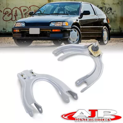 Silver Upper Adjustable Camber Control Arm Kit Pair For 1988-1991 Civic CRX EF • $37.99
