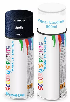 For Volvo Aerosol Spray Paint Magic Blue 467 Car Scratch Fix Repair Lacquer • £21.99