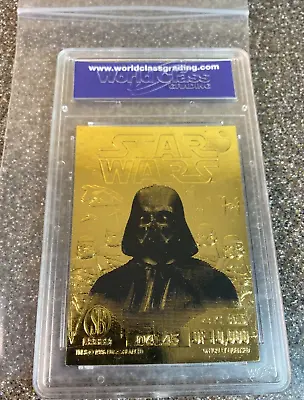 1996 WCG - Star Wars R2-D2 & C-3PO  23KT Gold Darth Vader Limited Edition Card • $24.45