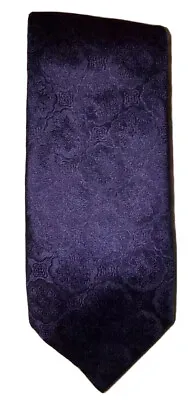 Zara Man Geometric Floral Pattern Dark Blue 100% Silk Men's Neck Tie NWT Size M • $17
