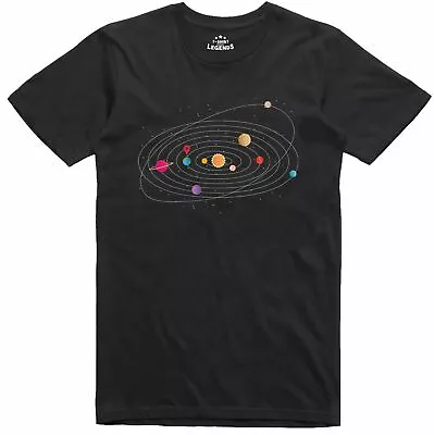 Mens Geek T Shirt Solar System Google Map Funny Geek Regular Fit Top • £11.99