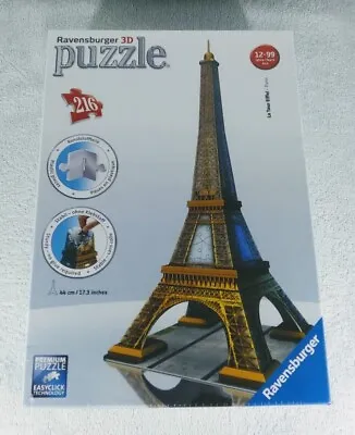 Ravensburger Eiffel Tower 216 Pc 3d Jigsaw Puzzle ~factory Sealed~  • $9.99