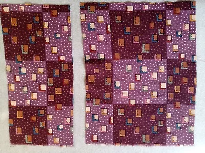 2 Vintage Pieces Of Abstract Liberty VARUNA WOOL Fabric Approx 23x28 & 14x28 Cm • £10