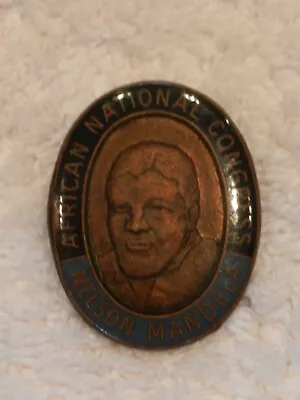 1940's Nelson Mandela African National Congress Enamel Badge - Vgc • £8