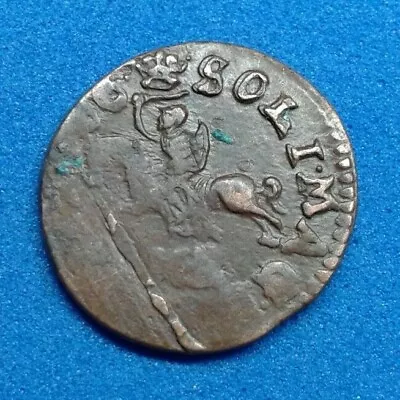 Poland Lithuania Solidus Szelag 1666 Copper Coin.  №139 • $18