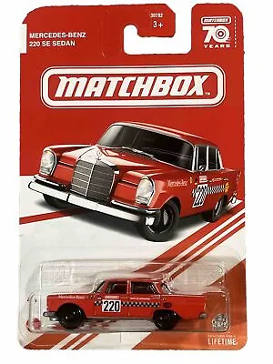 Matchbox 70 Years Mercedes Benz 220 Se Sedan Red • $2.99