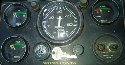 Volvo Penta Marine Boat Instrument Dash Panel 841075 Gauge Tollycraft Ignition • $60