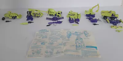 6 X Vintage 1985 G1 Transformers Constructicons Devastator With Instructions • $254