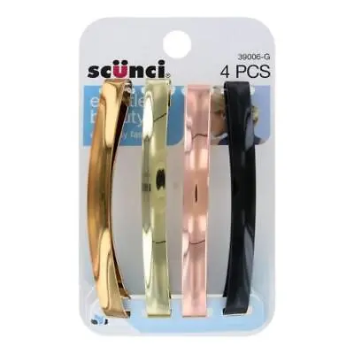 Scunci Effortless Beauty Hair Barrettes Assorted Colors 4-Pieces • $7.99