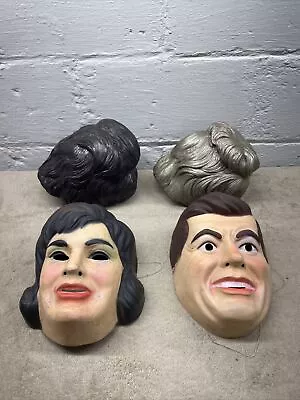 Vintage Halloween Masks Lot! JFK/Jackie Kennedy & 2 Bee Hive’s!! • $39.95