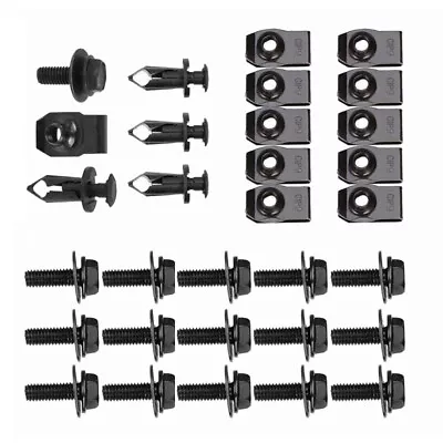 28pc Car Shield Splash Engine Bumper Hardware Body Kit Bolt Screw Nut Clip Rivet • $9.95