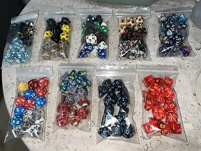 Miscellaneous Gaming Dice  Lot Of 9 Packs Multicolored Dice Pre-owned • $38