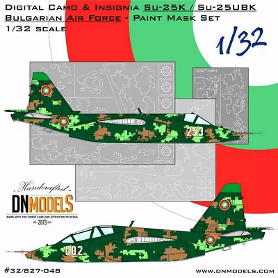 $30.91 • Buy 1/32 Bulgarian Digital Camo & Insignia Su-25K/UBK Masking For Trumpeter 02276/77