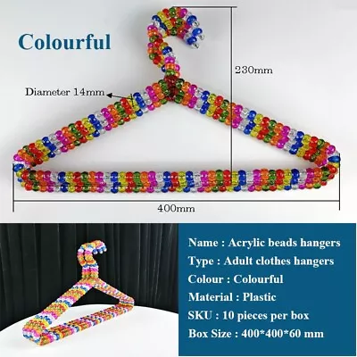 10 Pack Original Factory Sale Household Sotrage Colorful Plastic Beads Hanger • $48