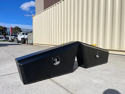 Black Aluminium Under Tray Underboay Ute Truck Tool Box Storage 750 X 200x 440 • $420