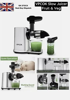 £36 • Buy VPCOK Slow Masticating Juicer With Quiet Motor & Reverse Function NEW - Z03