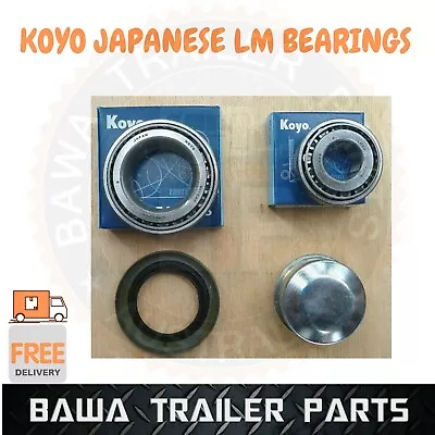 1 X KOYO Japanese Bearing Set Holden LM Trailer Wheel Bearing Dust Cap Seal • $46.95