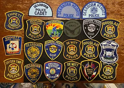 Vintage Obsolete State Of Michigan Police Patches Mixed  Lot Of 21 Item 256 • $13.08