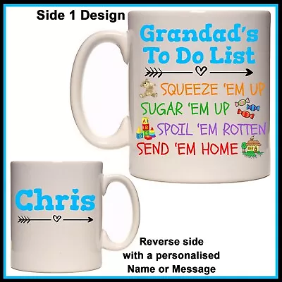 Personalised Grandad's To Do List Mug - Spoil Em Send Home Poppy Pa Name Gift • $20