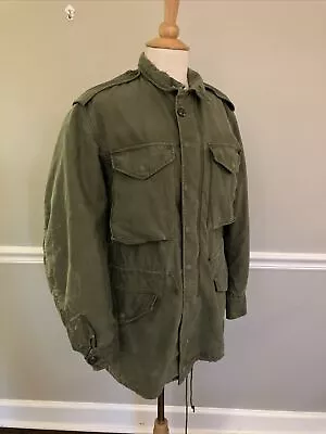 Vintage Military M-1951 Field Jacket Coat Green Army Wind Resistant Small • $35