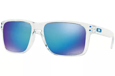 Oakley Holbrook XL Polished Clear/Prizm Sapphire Polarized Square Sunglasses • $134.99