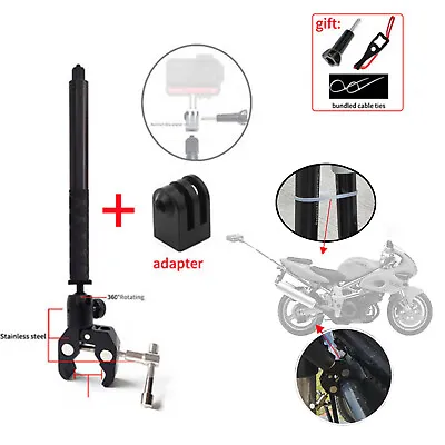 Motorcycle Mount Bracket Selfie Stick Invisible For Gopro/Insta360 One R X2 X3 • $39.73