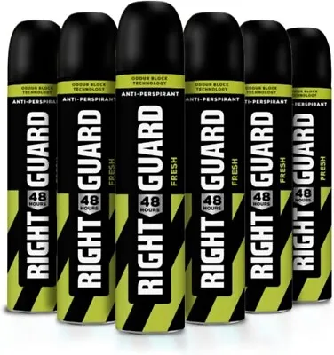 £22.99 • Buy Right Guard Mens Deodorant, Total Defence 5 Fresh Anti-Perspirant Spray, 6 X 250