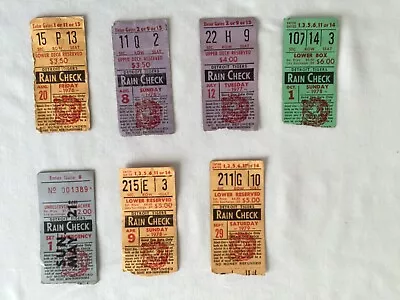 Lot Of (7) 1976 — 1979 Detroit Tigers Vintage Ticket Stubs Very Good Condition • $22.99