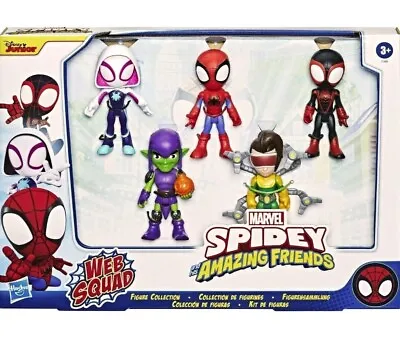 Marvel Spidey And His Amazing Friends Web Squad 5 Action Figure Set Doc Ock • £100